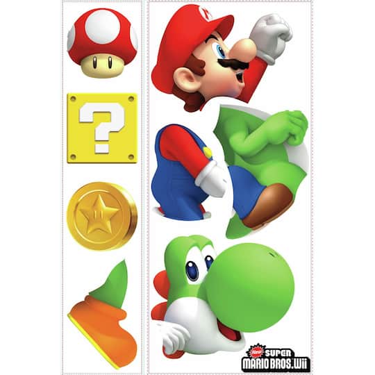 RoomMates Nintendo Yoshi & Mario Peel & Stick Giant Decal